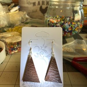 Leather earrings